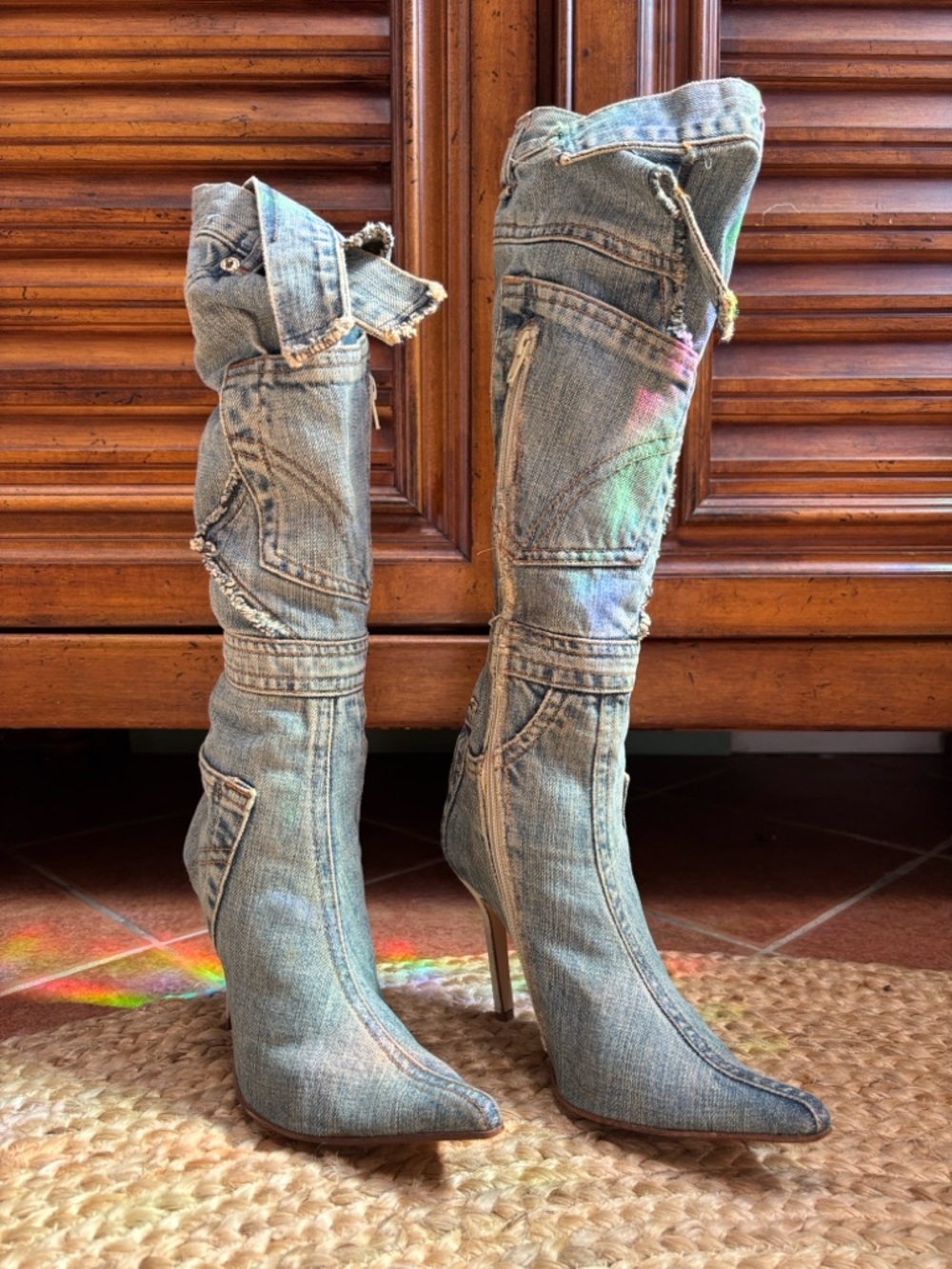 Dolce & Gabbana Denim Boots - Blue 39/9